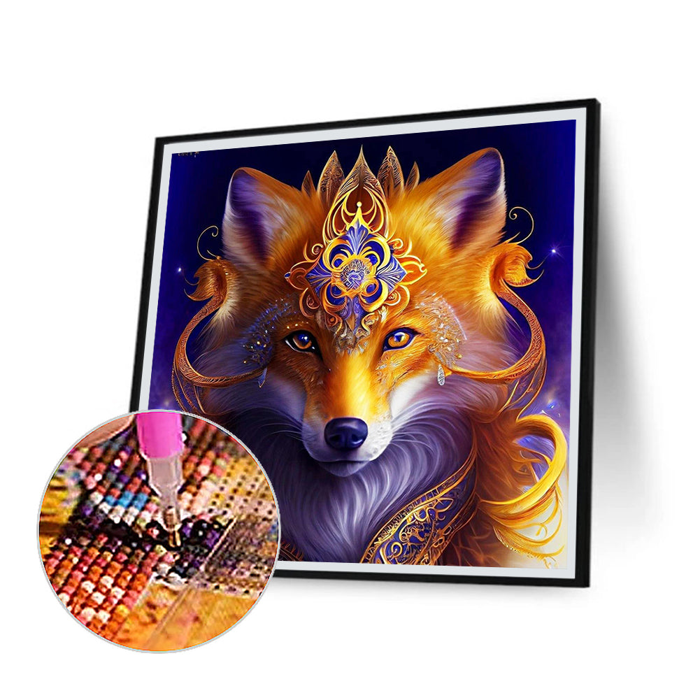 Fox Handsome Head Portrait - Full Round Drill Diamond Painting 30*30CM