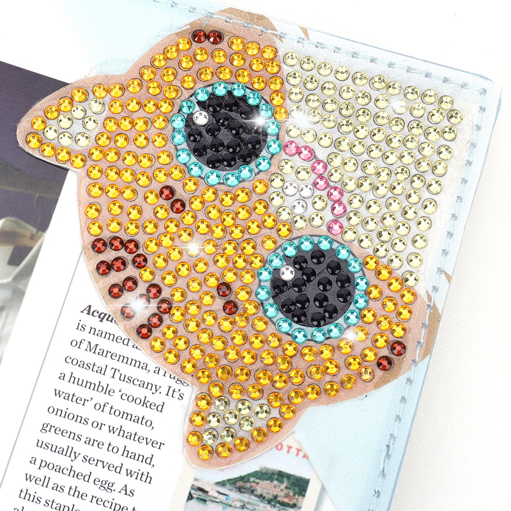 DIY Diamond Art Bookmarks Art Craft 5D Cat Triangle Rhinestones Mosaic Book Mark