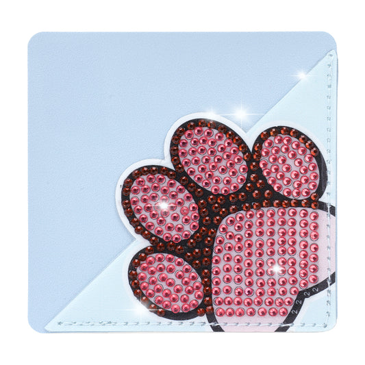 DIY Diamond Art Bookmarks Art Craft 5D Cat Paw Triangle for Beginner Adults Kids