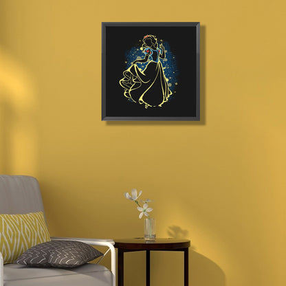 Silhouette - Princess Rose - Full Square Drill Diamond Painting 50*50CM
