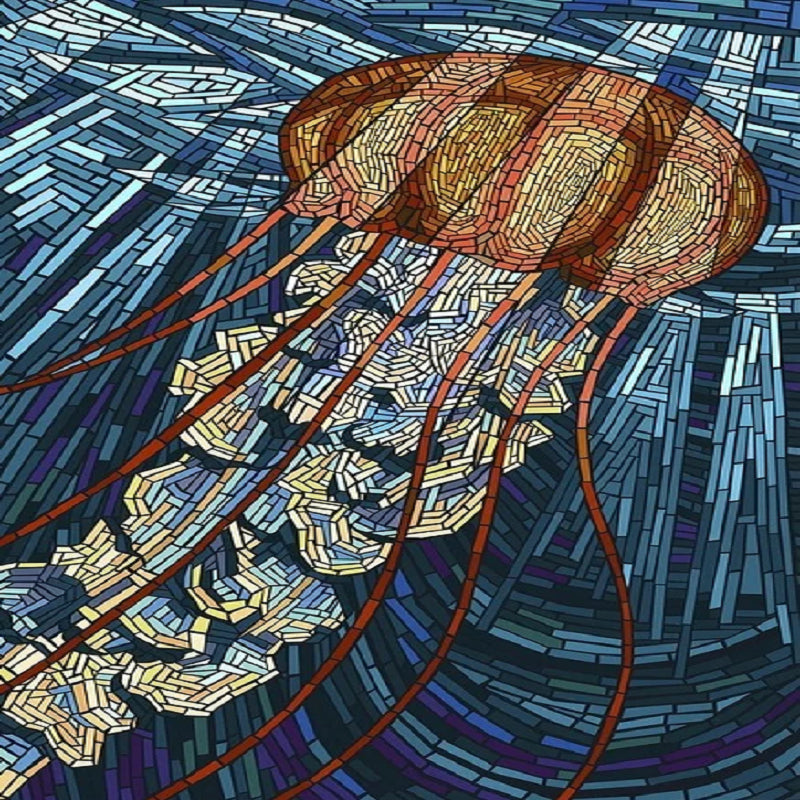 Jellyfish - Full Round Drill Diamond Painting 40*80CM