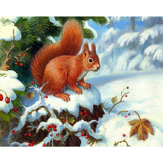 Squirrel - Full Round Drill Diamond Painting 50*40CM