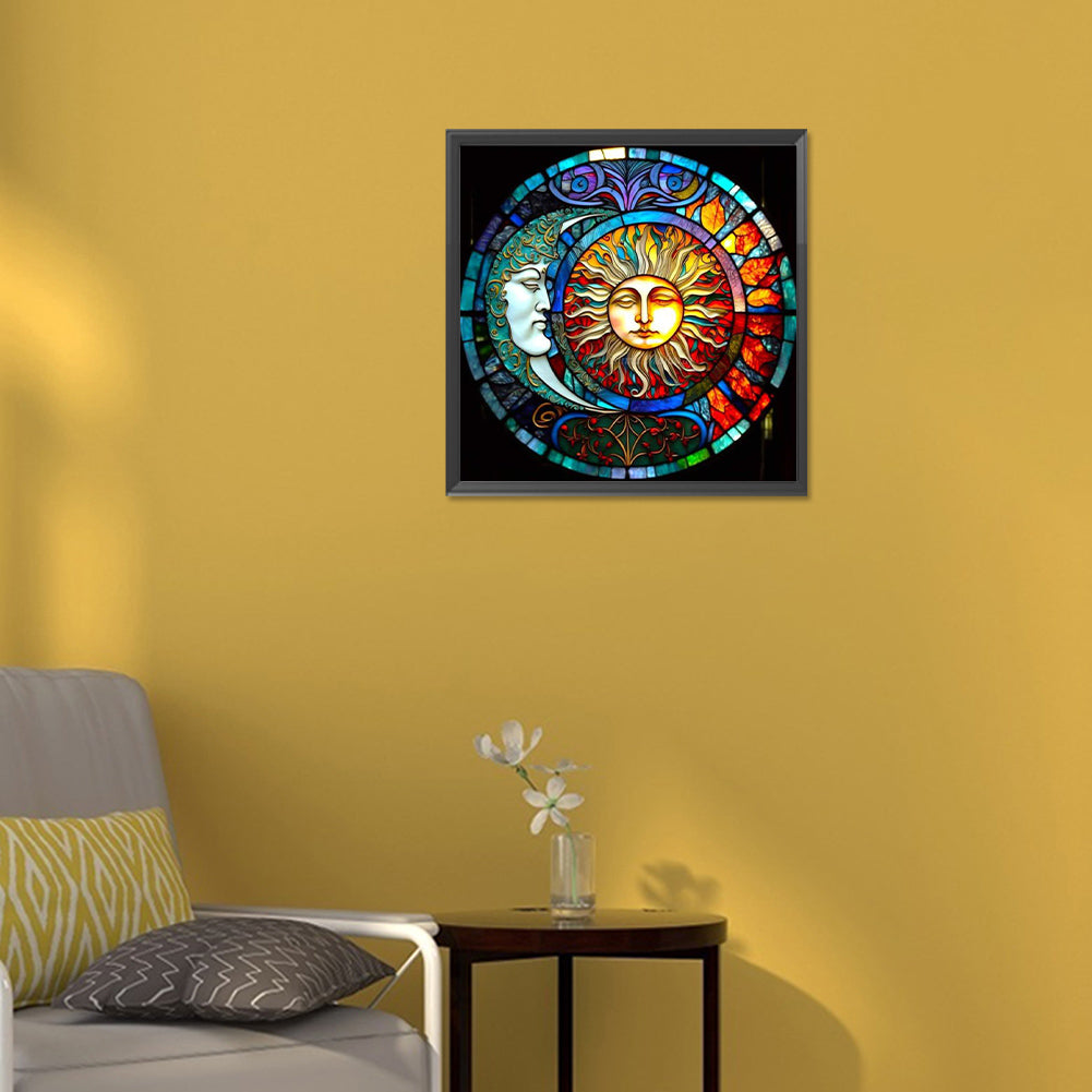 Moon Map - Full Round Drill Diamond Painting 30*30CM
