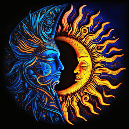 Moon Map - Full Round Drill Diamond Painting 30*30CM