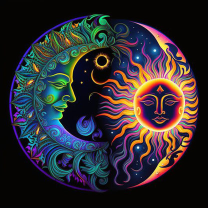 Moon Map - Full Round Drill Diamond Painting 30*30CM