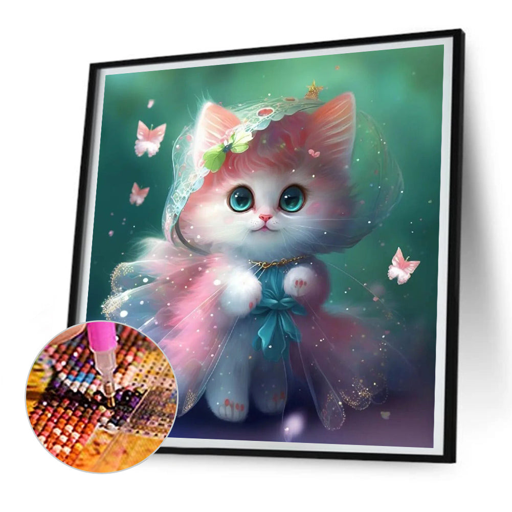 Costumed Cat - Full Round Drill Diamond Painting 30*30CM