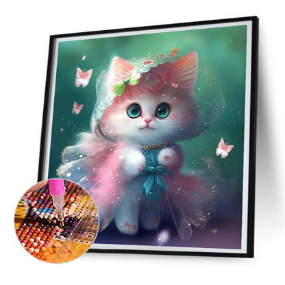 Costumed Cat - Full Round Drill Diamond Painting 30*30CM