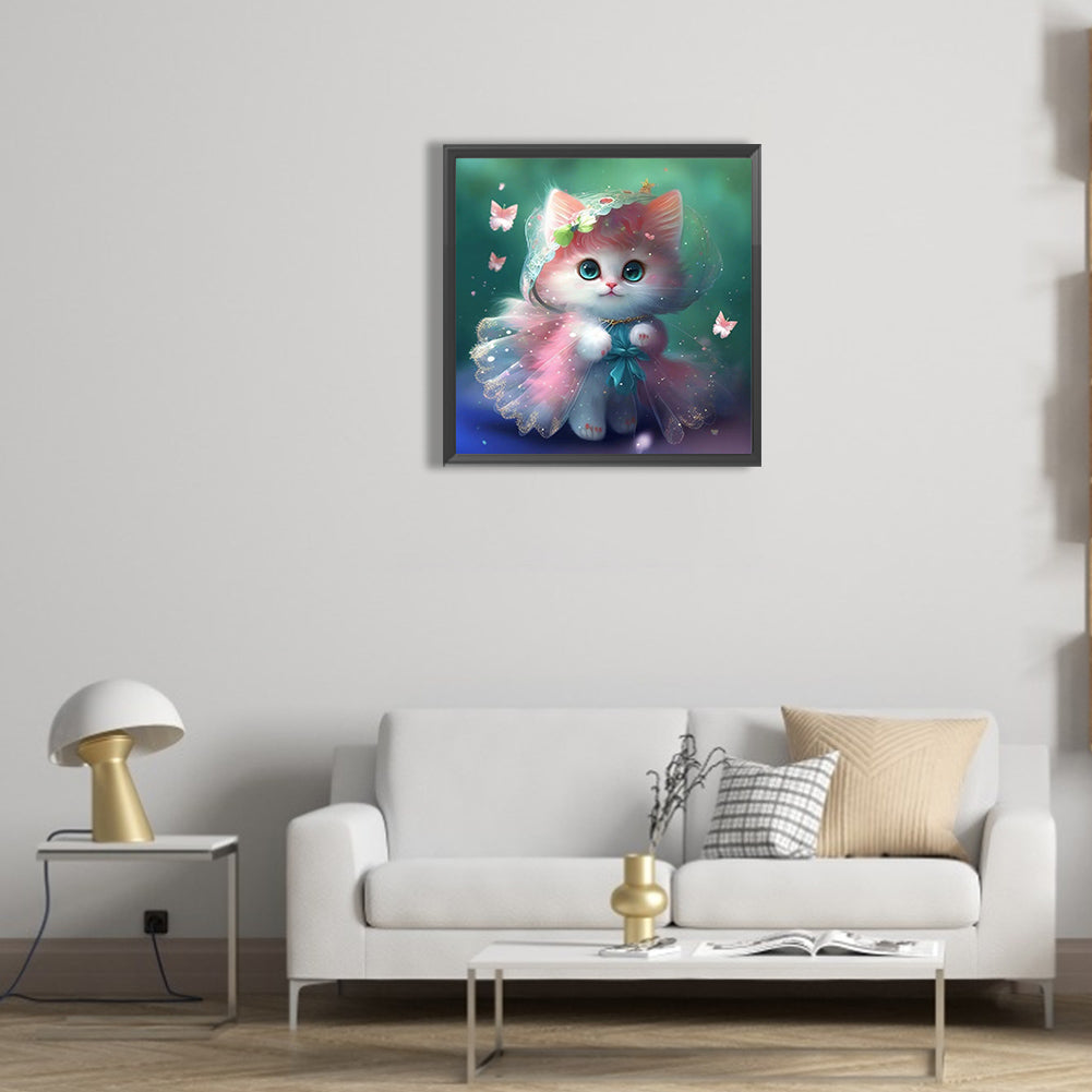 Costumed Cat - Full Round Drill Diamond Painting 30*30CM