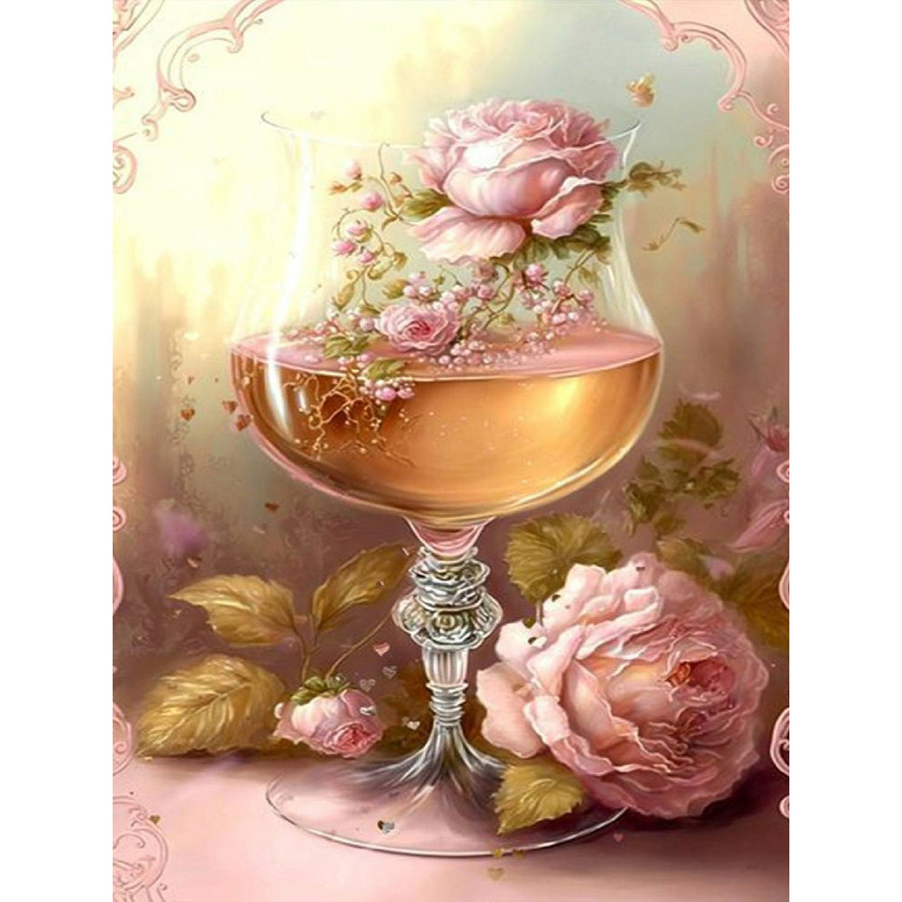 Goblet And Flowers - Full Square Drill Diamond Painting 30*40CM