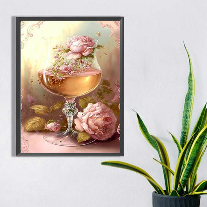 Goblet And Flowers - Full Square Drill Diamond Painting 30*40CM