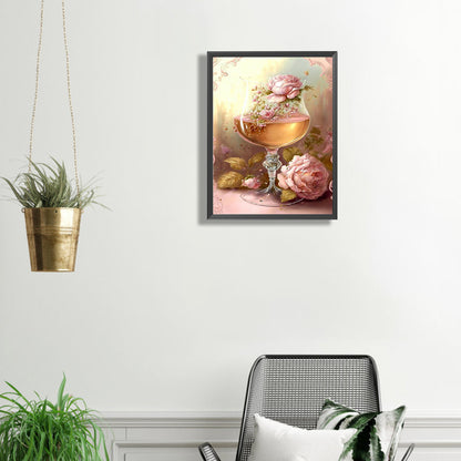 Goblet And Flowers - Full Square Drill Diamond Painting 30*40CM