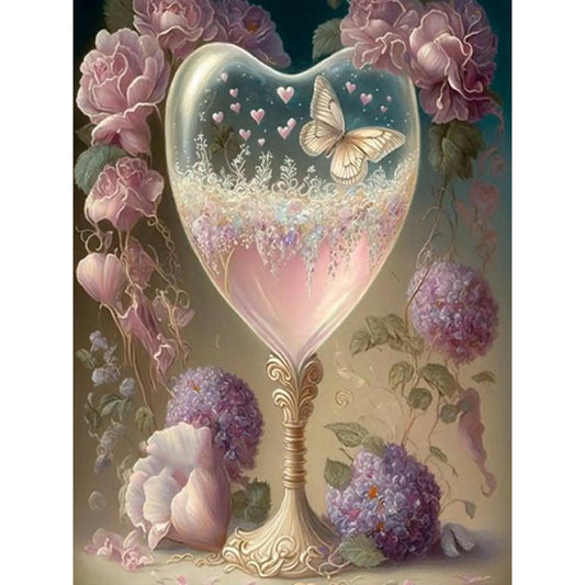 Goblet And Flowers - Full Square Drill Diamond Painting 30*40CM