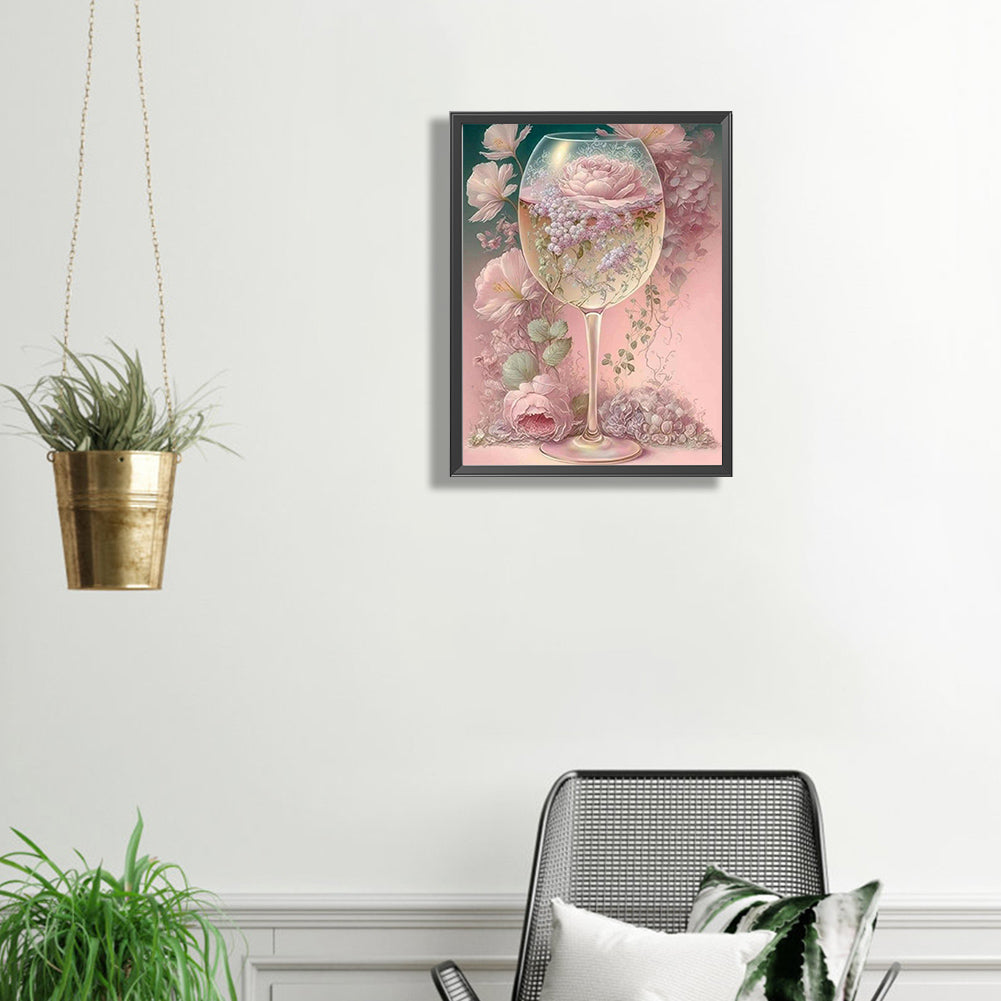 Goblet And Flowers - Full Square Drill Diamond Painting 30*40CM