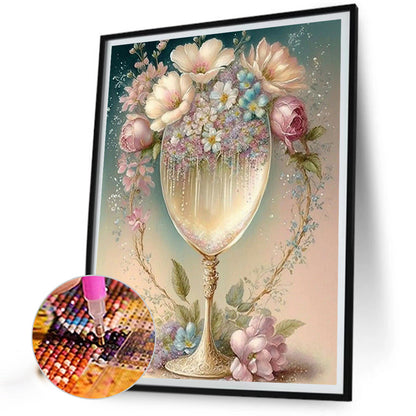 Goblet And Flowers - Full Square Drill Diamond Painting 30*40CM