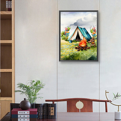 Camping - Full Round Drill Diamond Painting 30*40CM