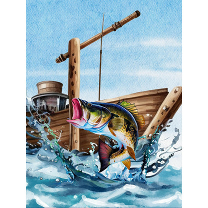 Sea ??Bass - Full Round Drill Diamond Painting 30*40CM