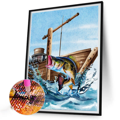 Sea ??Bass - Full Round Drill Diamond Painting 30*40CM