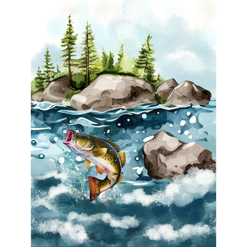 Sea ??Bass - Full Round Drill Diamond Painting 30*40CM
