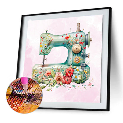 Sewing Machine - Full Round Drill Diamond Painting 30*30CM