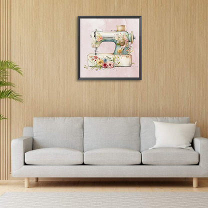 Sewing Machine - Full Round Drill Diamond Painting 30*30CM