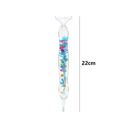 5D Resin Diamond Painting Pen Flower Point Drill Pen with Replacement Head