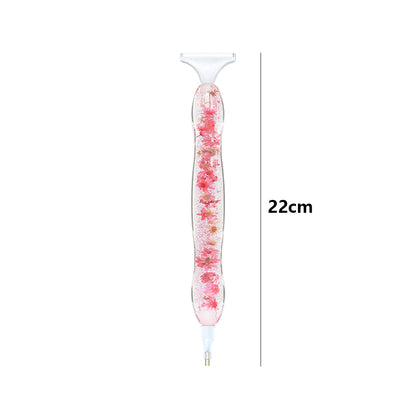 5D Resin Diamond Painting Pen Flower Point Drill Pen with Replacement Head