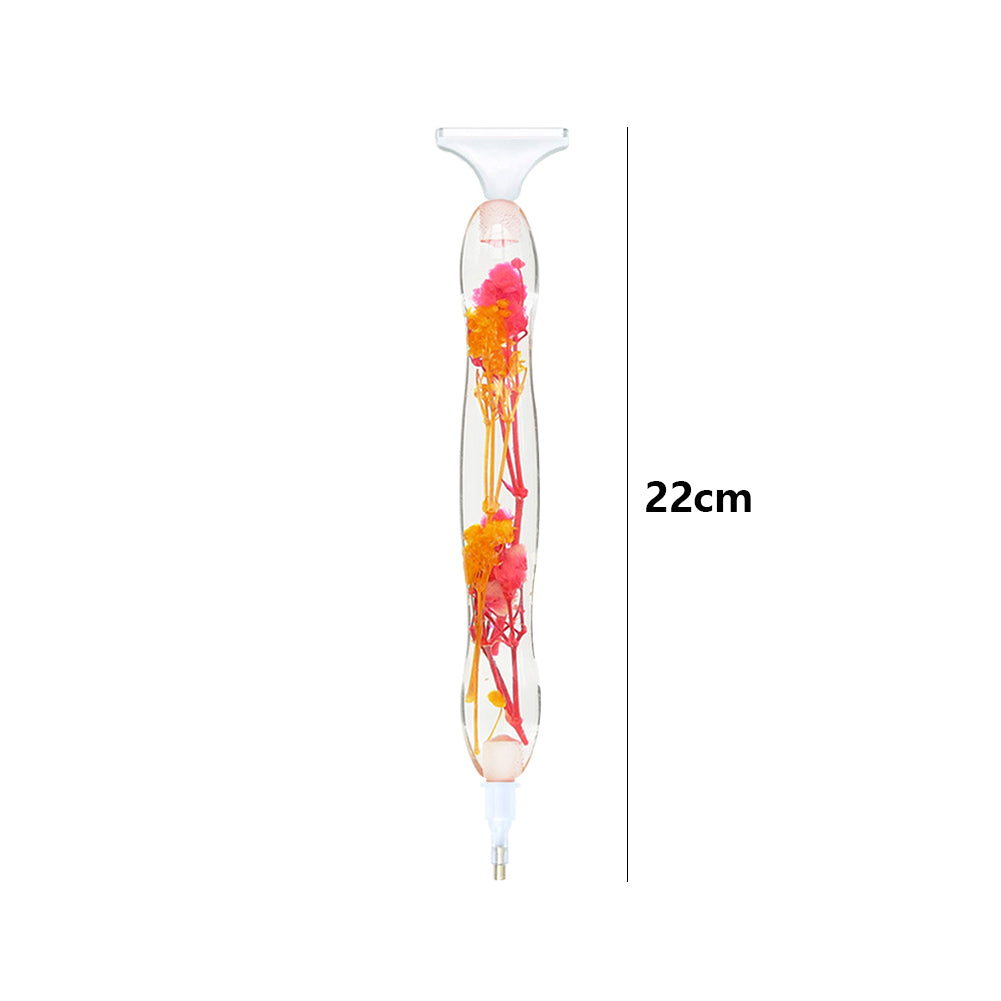 5D Resin Diamond Painting Pen Flower Point Drill Pen with Replacement Head