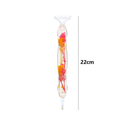 5D Resin Diamond Painting Pen Flower Point Drill Pen with Replacement Head