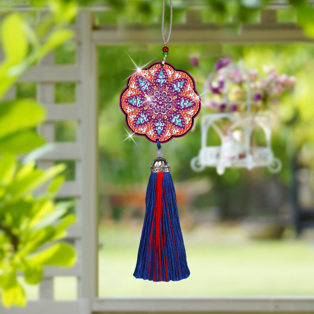 DIY Diamond Painting Pendant Hanging Ornaments 5D Mandala Keychain Girls Gift