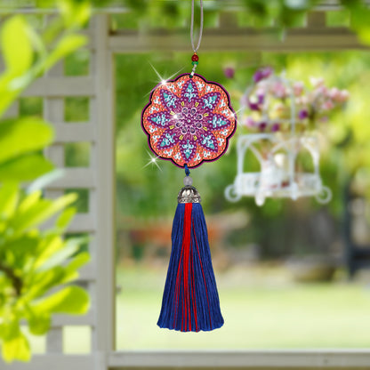 DIY Diamond Painting Pendant Hanging Ornaments 5D Mandala Keychain Girls Gift