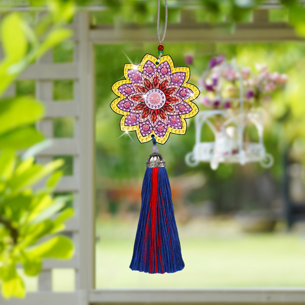 DIY Diamond Painting Pendant Hanging Ornaments 5D Mandala Keychain Girls Gift