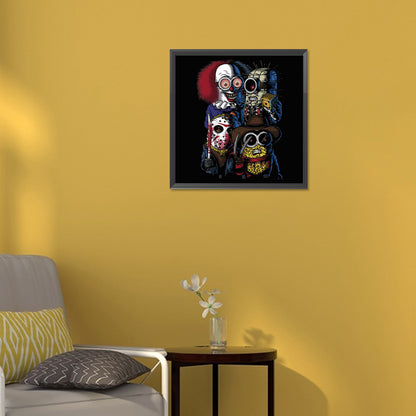 Horror Mask Head - Full Round Drill Diamond Painting 30*30CM