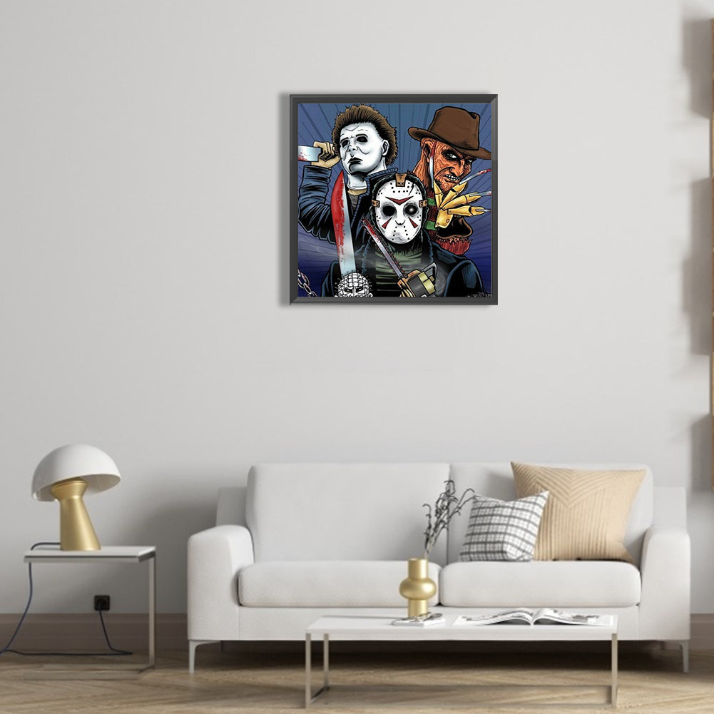 Horror Mask Head - Full Round Drill Diamond Painting 30*30CM