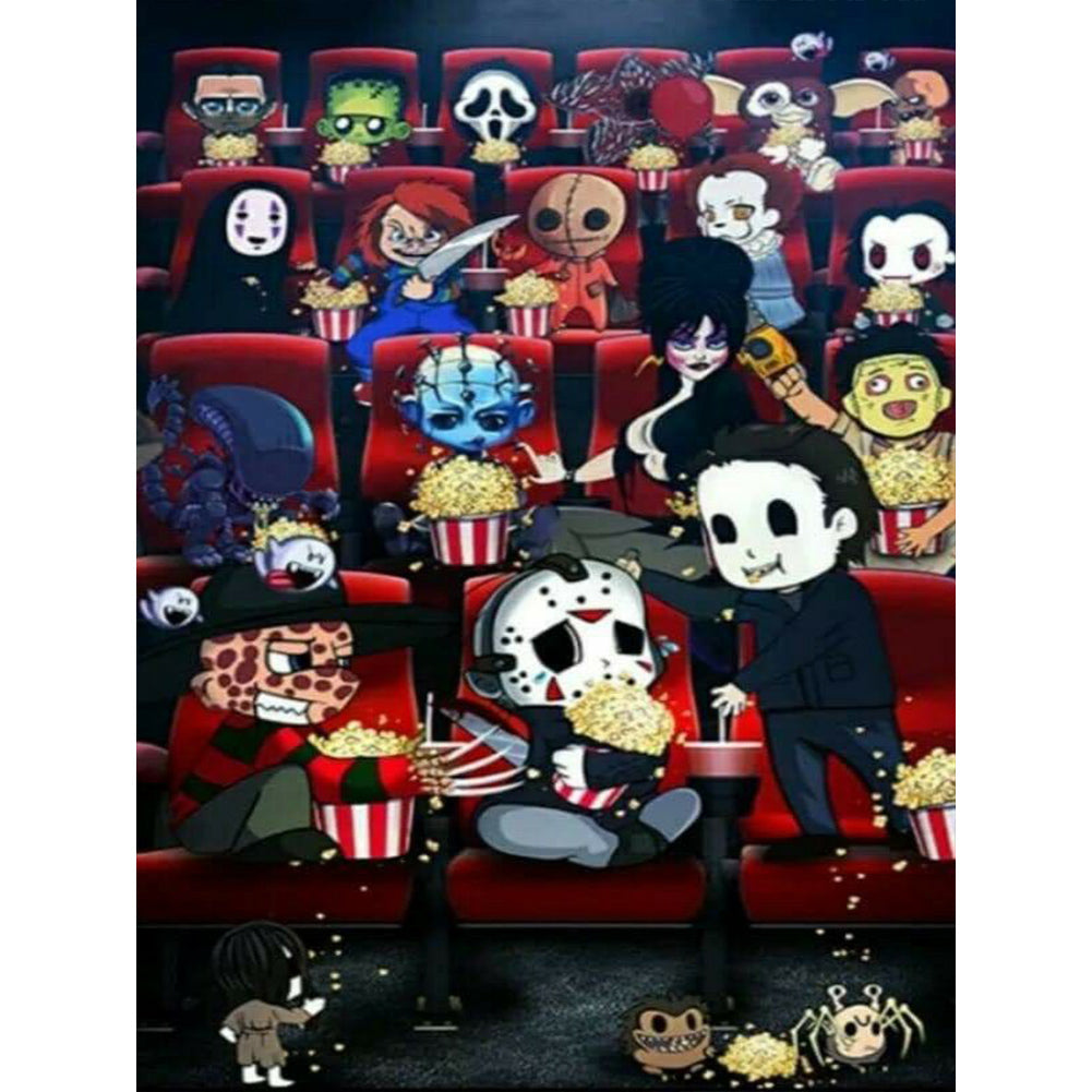 Horror Movie - Full Round Drill Diamond Painting 30*40CM