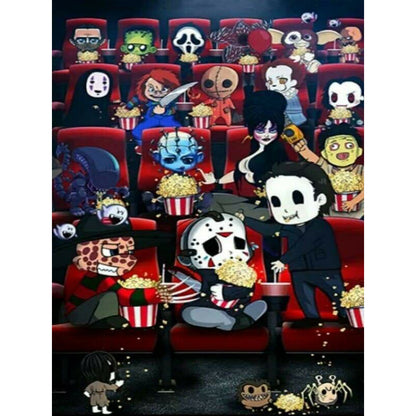 Horror Movie - Full Round Drill Diamond Painting 30*40CM