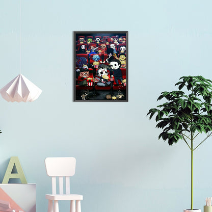 Horror Movie - Full Round Drill Diamond Painting 30*40CM