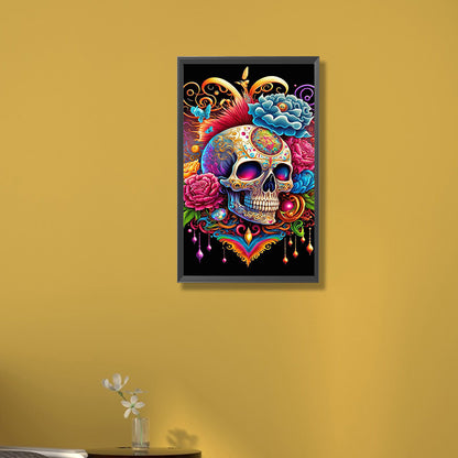 Skull - Full Round Drill Diamond Painting 30*50CM