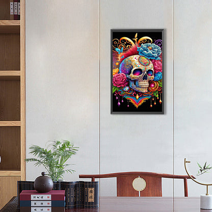 Skull - Full Round Drill Diamond Painting 30*50CM