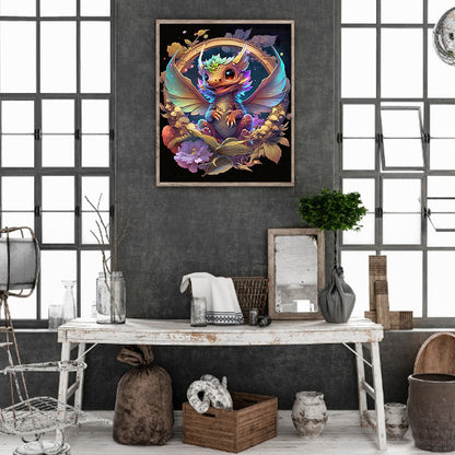 Little Dragon - Full Round Drill Diamond Painting 30*35CM