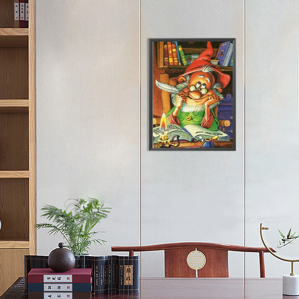 Old Man Reading - Full Round Drill Diamond Painting 30*40CM