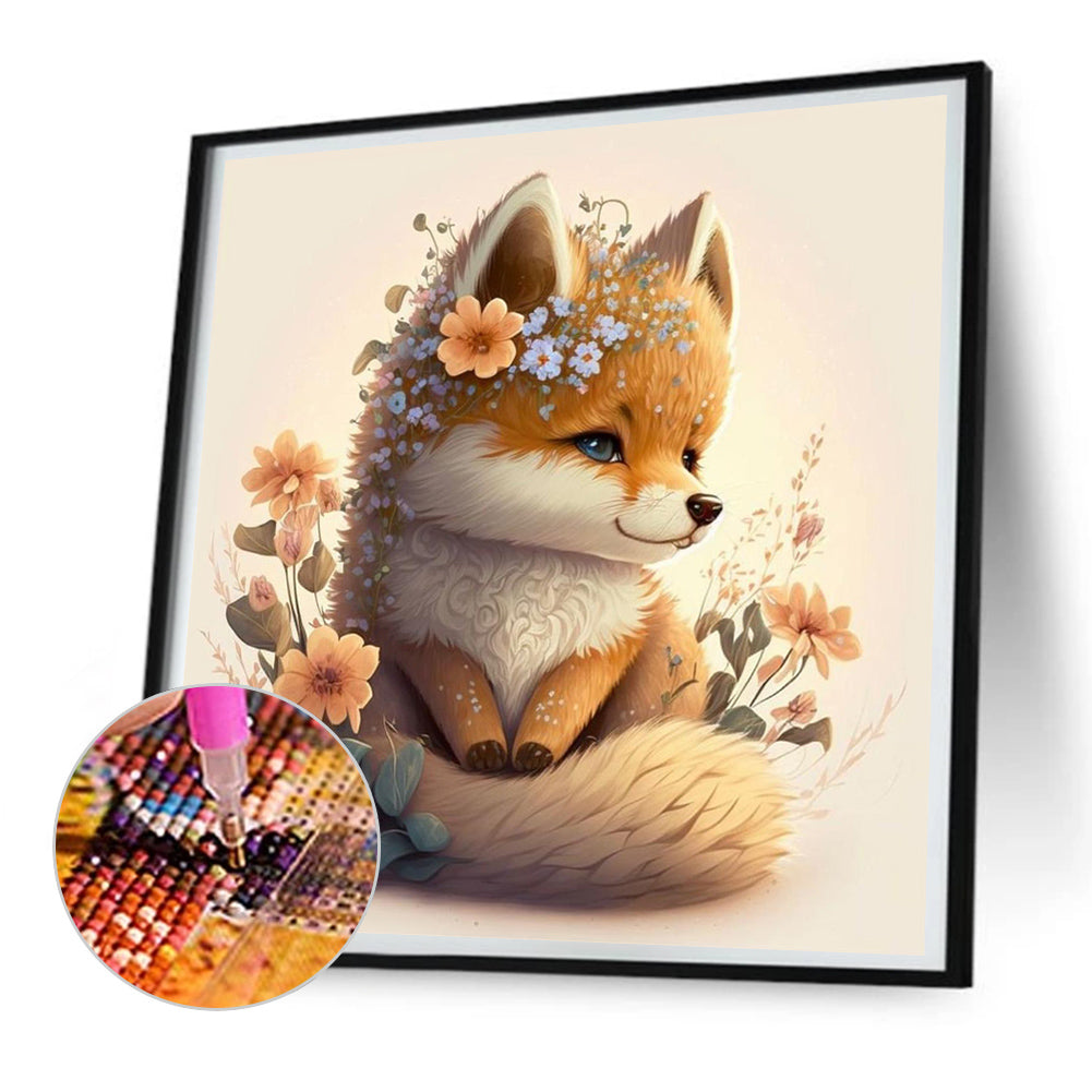 Fox - Full Round Drill Diamond Painting 30*30CM