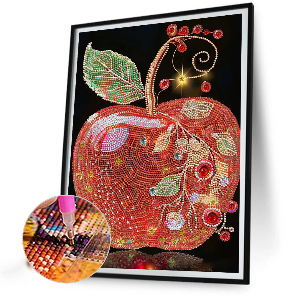 Red Apple - Special Shaped Drill Diamond Painting 30*40CM
