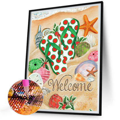Beach Slippers - Full Round Drill Diamond Painting 30*40CM