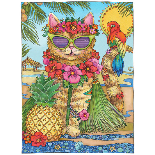 Holiday Cat - Full Round Drill Diamond Painting 30*40CM