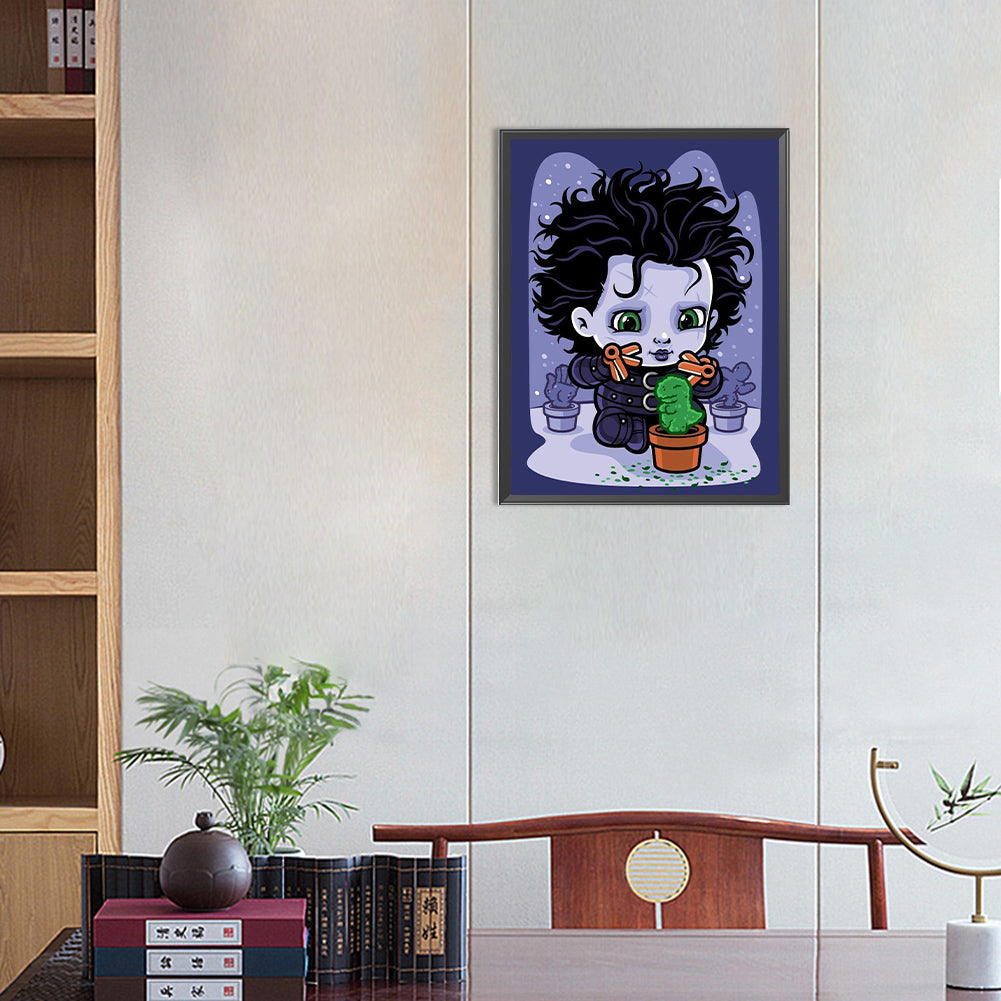 Edward Scissorhands - Full Round Drill Diamond Painting 30*40CM