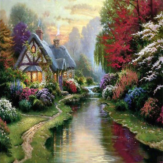 Small River Water - Full Round Drill Diamond Painting 40*40CM