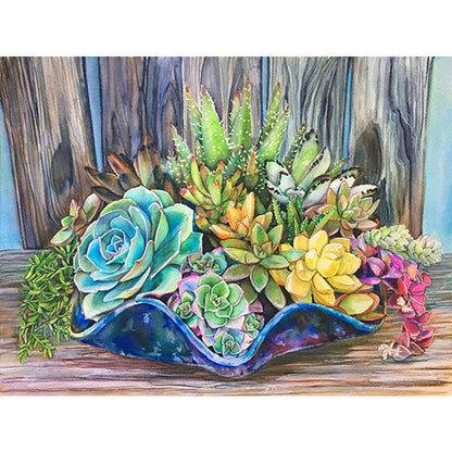 Cactus - Full Round Drill Diamond Painting 40*30CM