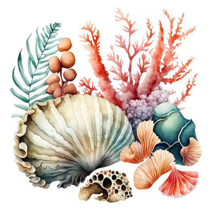 Coral Shell - Full Round Drill Diamond Painting 30*30CM