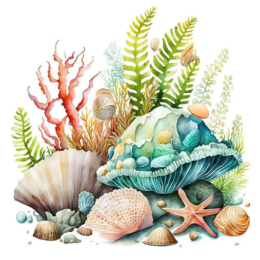 Coral Shell - Full Round Drill Diamond Painting 30*30CM