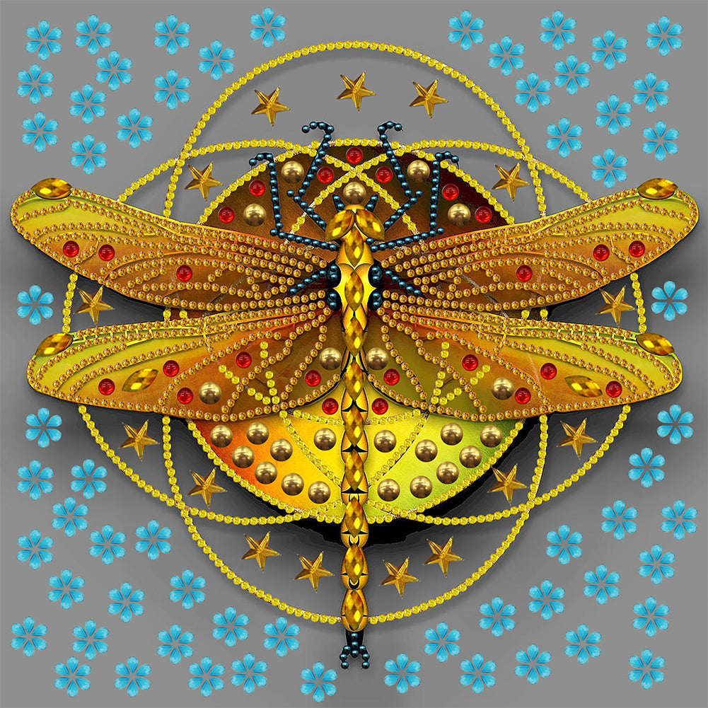 Butterfly Dragonfly - Special Shaped Drill Diamond Painting 30*30CM